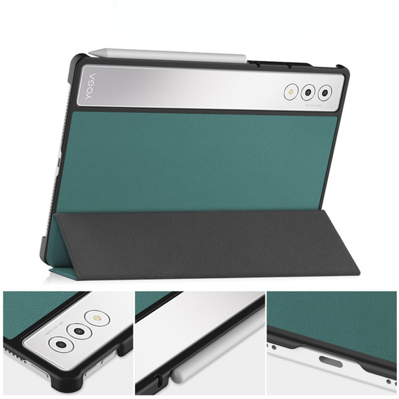 Pouzdro pro Lenovo Yoga Tab Plus, Smartcase, zelené
