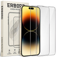 2x tvrzené sklo pro iPhone 14 Pro Max, ERBORD 9H Hard Glass na displeji