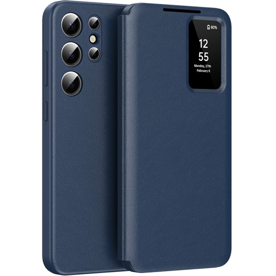 Flipové pouzdro pro Samsung Galaxy S25 Ultra, Smart View Wallet, modré