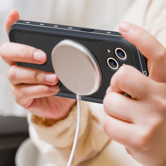 Vodotěsné pouzdro pro iPhone 13, Redpepper, pro MagSafe, černé