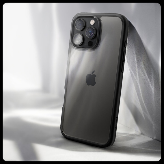 Pouzdro Spigen pro iPhone 16 Pro, Ultra Hybrid, černé + 9H tvrzené sklo