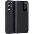 Flipové pouzdro pro Samsung Galaxy S23 Ultra, Smart View Wallet, černé