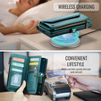 Pouzdro CASEME pro Samsung Galaxy S25 FE, RFID Leather Wallet, s popruhem přes rameno, zelené
