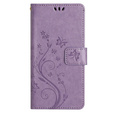 Klopové pouzdro pro Samsung Galaxy A55 5G, Wallet, Butterfly, fialové