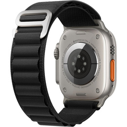 Pasek Nylonowy do Apple Watch 1/2/3/4/5/6/7/8/SE/ULTRA 42/44/45/49mm, Czarny