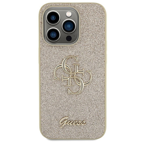 Pouzdro GUESS Fixed Glitter Big 4G Logo pro iPhone 15 Pro