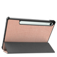 Pouzdro pro Samsung Galaxy Tab S9 FE, trojité, růžové rose gold