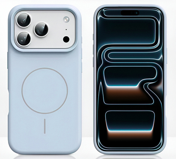 Silikonové pouzdro pro iPhone 17 Pro, pro MagSafe, proti nárazu, modré