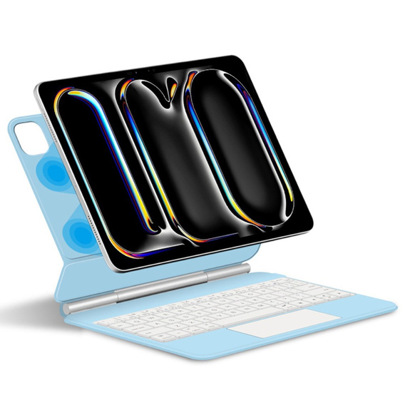 Pouzdro s klávesnicí pro iPad Pro 13" 2024, Magnetic Keyboard Touchpad, modré