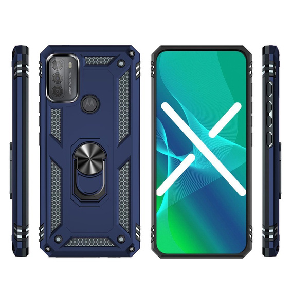 Pancéřové pouzdro pro Motorola Moto G50, Nox Case Ring, modré