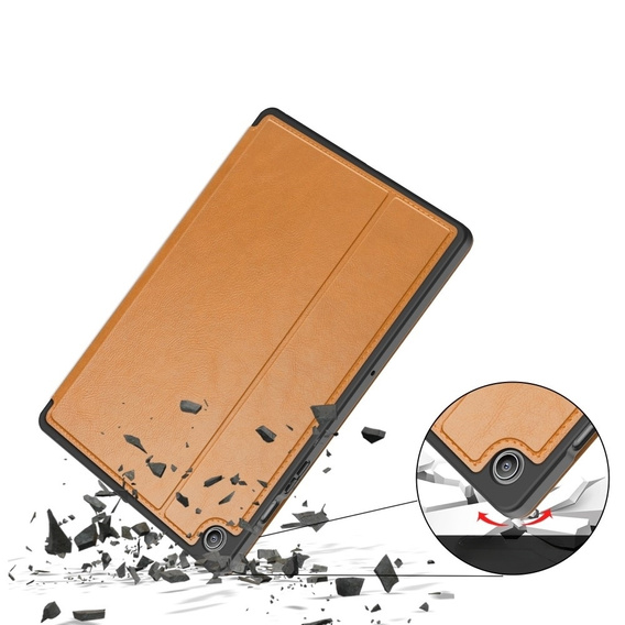 Pouzdro pro Samsung Galaxy Tab A9+, Business Card and Pen Slot, hnědé
