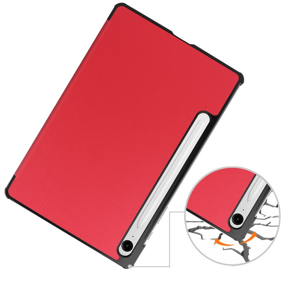Pouzdro pro Samsung Galaxy Tab S9 FE, trojité, červené
