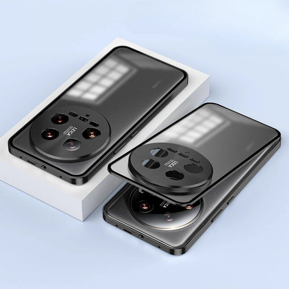 Pouzdro pro Xiaomi 14 Ultra, Magnetic Dual Glass, černé