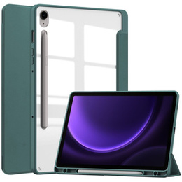 Pouzdro pro Samsung Galaxy Tab S9 FE / S10 FE, Smartcase Hybrid, se slotem na stylus, tmavě zelené