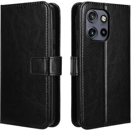 Klopové pouzdro pro Motorola Edge 50 Neo / Motorola ThinkPhone 25, Crazy Horse Wallet, černé