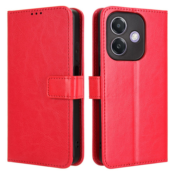 Klopové pouzdro pro Oppo A40 / Oppo A40m, Crazy Horse Wallet, červené