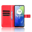 Klopové pouzdro pro Motorola Moto E14, Crazy Horse Wallet, červené