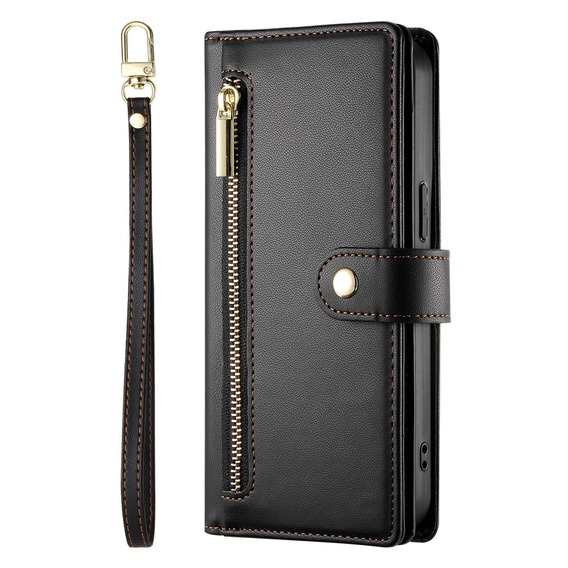 Flipové pouzdro Wallet Zipper Pocket pro Samsung Galaxy A17 5G, Wallet Zipper Pocket, černé