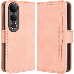 Klopové pouzdro pro Vivo V50 Lite 4G / 5G, Card Slot, růžové