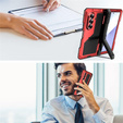 Pancéřové pouzdro pro Samsung Galaxy Z Fold6 5G, hliníkové, se stojánkem a prostorem pro stylus, černé