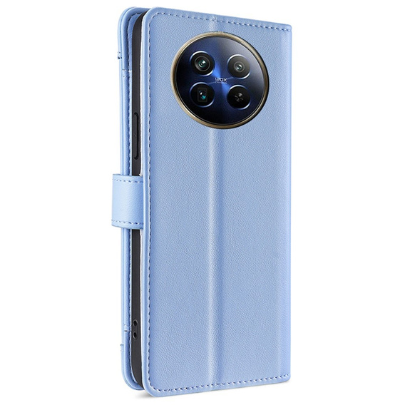 Klopové pouzdro pro Realme 12, Wallet Zipper Pocket, modré