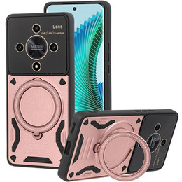 Obrněné pouzdro pro Honor Magic 6 Lite 5G, Magnetic Ring, růžové