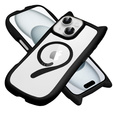 Pouzdro pro iPhone 15, pro MagSafe, Cute Cat, černé + sklo na displej