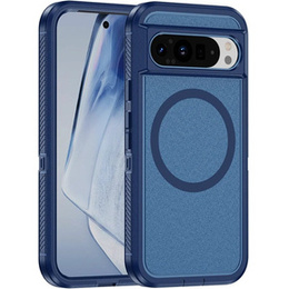 Pouzdro s rámečkem pro Google Pixel 9 / Google Pixel 9 Pro, pro MagSafe, modré