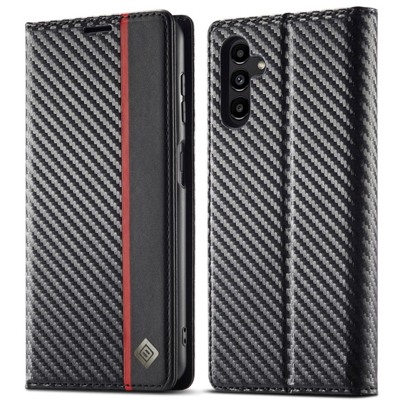 Flipové pouzdro pro Samsung Galaxy S25, Carbon LC.IMEEKE, černé