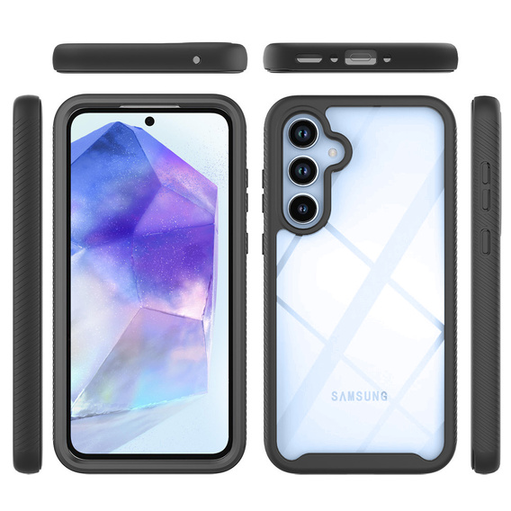 Pouzdro pro Samsung Galaxy A55 5G, Shockproof, s fólií, černé