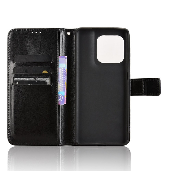 Klopové pouzdro pro Motorola Edge 60 / 60 Fusion, Crazy Horse Wallet, černé