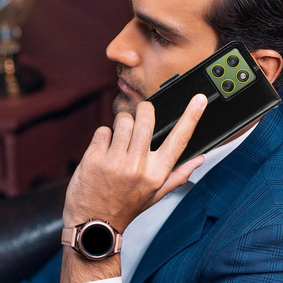 Pouzdro s klopou Crazy Horse Wallet pro Motorola Edge 70