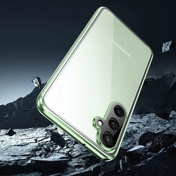 Pouzdro pro Samsung Galaxy S24 FE, Magnetic Dual Glass, zelené
