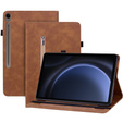 Pouzdro pro Samsung Galaxy Tab S9 FE / S10 FE, Wallet Pen Slot, hnědý