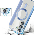 Klopové pouzdro pro Samsung Galaxy S25 FE, RFID Wallet MagSafe CamShield, modré