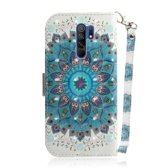 Klopové pouzdro pro Xiaomi Redmi 9, Wallet, Mandala Flower