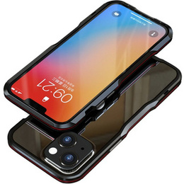 Pouzdro LUPHIE pro iPhone 13, Armor Bumper, černá / červená