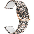 Pasek Silikonowy uniwersalny 22mm, Brown Leopard