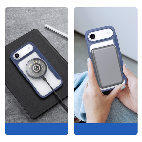 Pouzdro Dux Ducis pro iPhone Air, Skin X Pro, s klopou, pro MagSafe, tmavě modré