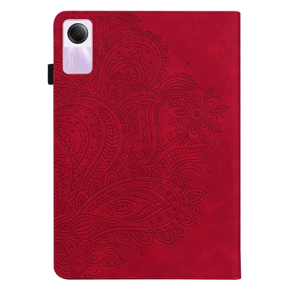 Pouzdro s klopou pro Xiaomi Redmi Pad SE 11", flower, červené