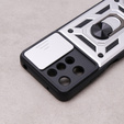 Pouzdro pro Xiaomi Redmi 12, CamShield Slide, stříbrné