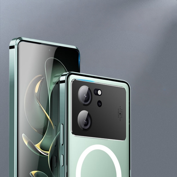 Ochranné pouzdro na fotoaparát pro Xiaomi 13T / 13T Pro, CamShield MagSafe, transparentní / zelené