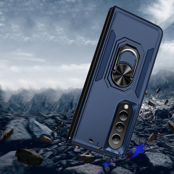 Pancéřové pouzdro pro do Samsung Galaxy Z Fold 4 5G, Nox Case Ring, modré