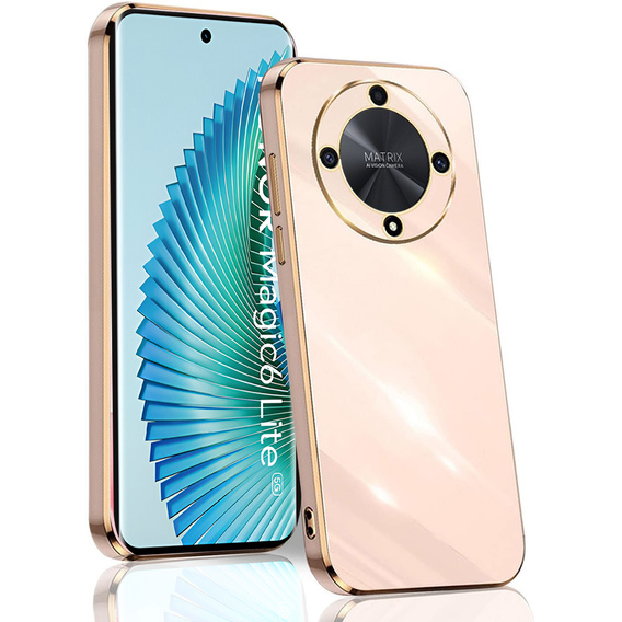 Pouzdro pro Honor Magic 6 Lite 5G, Glamour CamShield, růžové rose gold