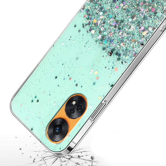 Pouzdro pro Oppo Reno8 T, Glittery, zelené