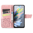 Klopové pouzdro pro Motorola Moto G15 / Motorola Moto G15 Power, Butterfly, růžové rose gold