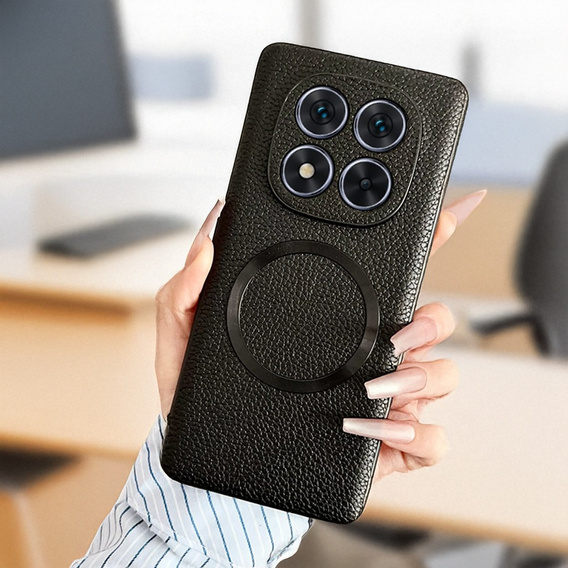 Pouzdro pro Xiaomi Redmi Note 14 Pro 5G, Leather Hybrid MagSafe, černé