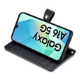Klopové pouzdro pro Samsung Galaxy A16, Wallet Zipper Pocket, černé