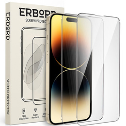 2x tvrzené sklo ERBORD 9H Hard Glass na displeji pro iPhone 14 Pro
