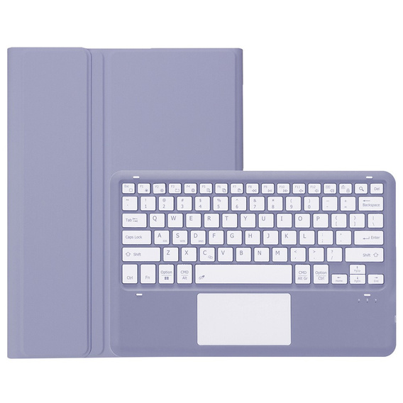 Pouzdro + klávesnice Samsung Galaxy Tab S9+, Leather Pen Slot TouchPad, fialové